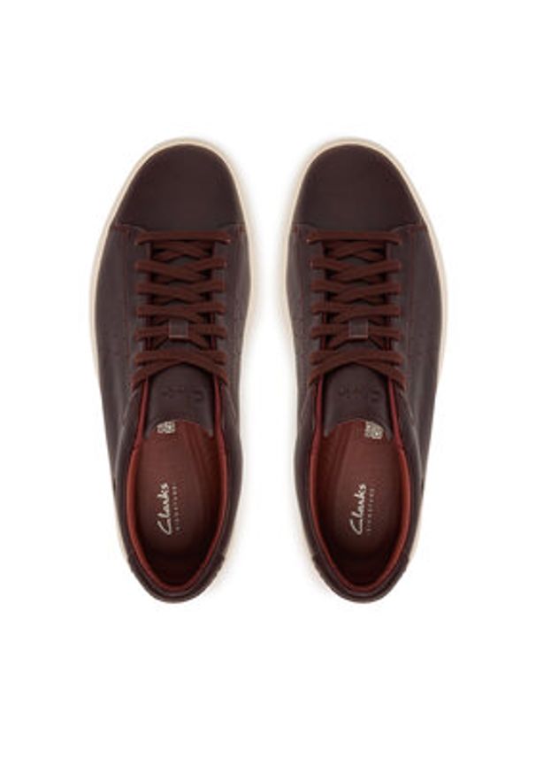 Clarks Sneakersy Craft Swift 26183285 Brązowy. Kolor: brązowy. Materiał: skóra