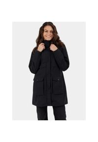 FUNDANGO - Płaszcz przeciwdeszczowy damski Fundango Zhuri. Kolor: czarny. Materiał: poliester. Sport: turystyka piesza #1