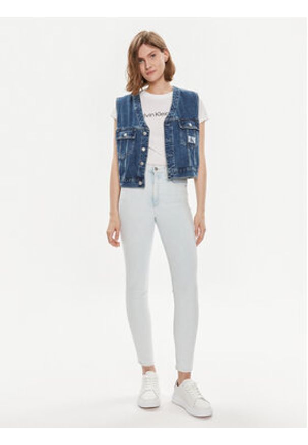 Calvin Klein Jeans Jeansy J20J223308 Niebieski Skinny Fit. Kolor: niebieski