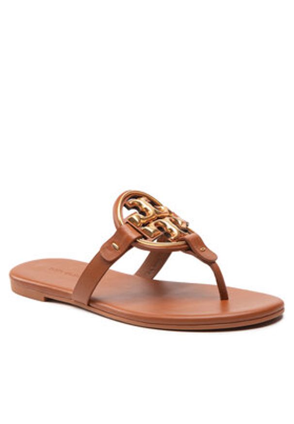 Tory Burch Japonki Miller 136593 Brązowy. Kolor: brązowy. Materiał: skóra