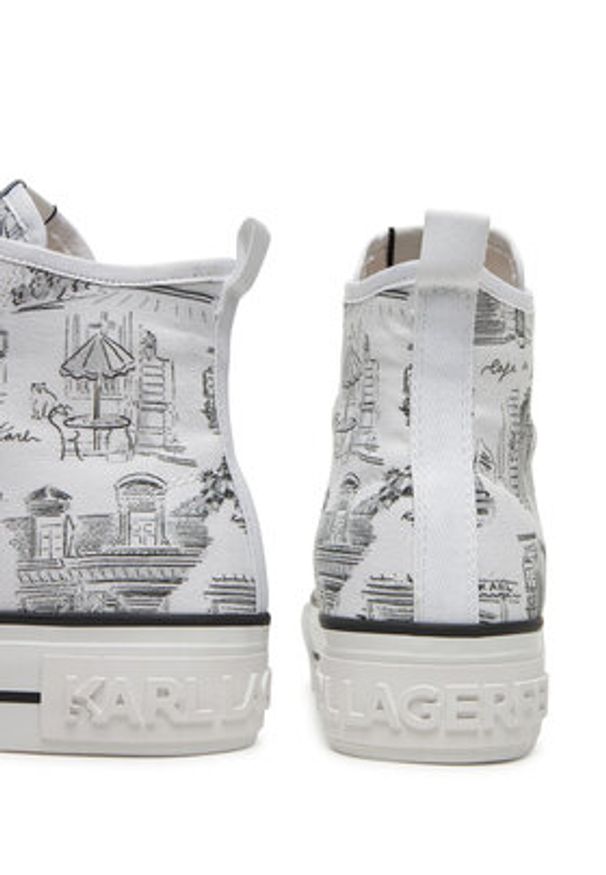 Karl Lagerfeld - KARL LAGERFELD Trampki KL60455 Biały. Kolor: biały. Materiał: materiał