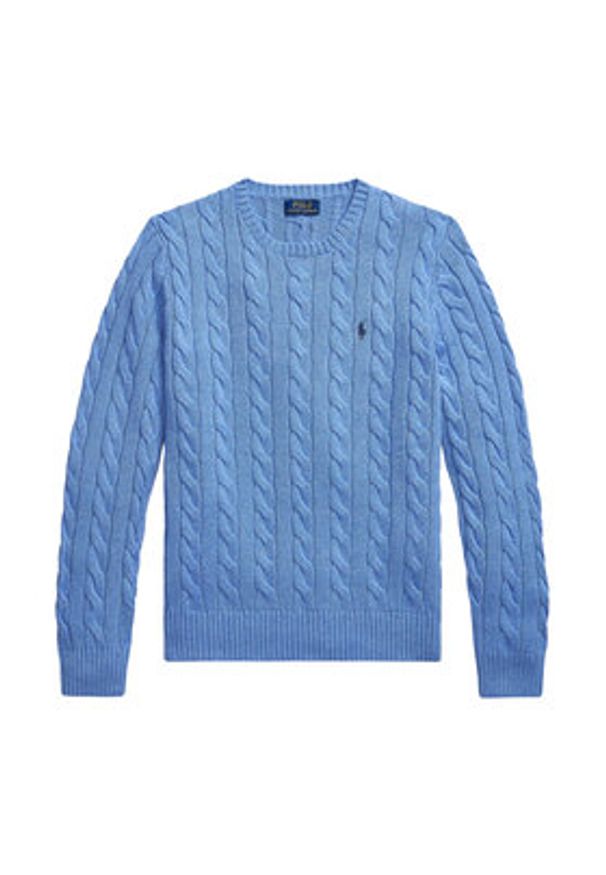 Polo Ralph Lauren Sweter 710775885006 Niebieski Regular Fit. Typ kołnierza: polo. Kolor: niebieski. Materiał: bawełna