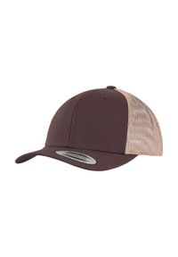 CLASSIC - Dwukolorowa Czapka Trucker Retro. Kolor: zielony, wielokolorowy, brązowy. Styl: retro