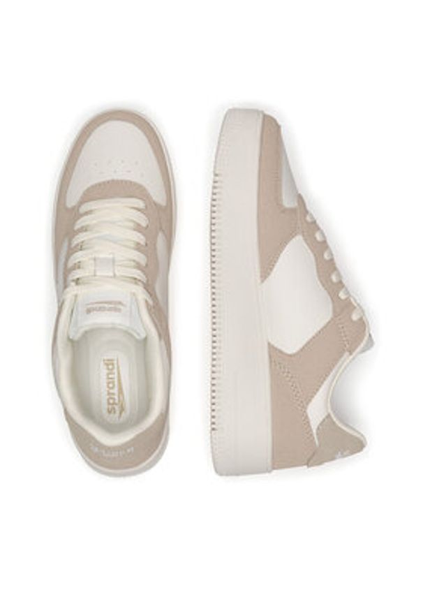 Sprandi Sneakersy WP07-1234 Beżowy. Kolor: beżowy. Materiał: skóra