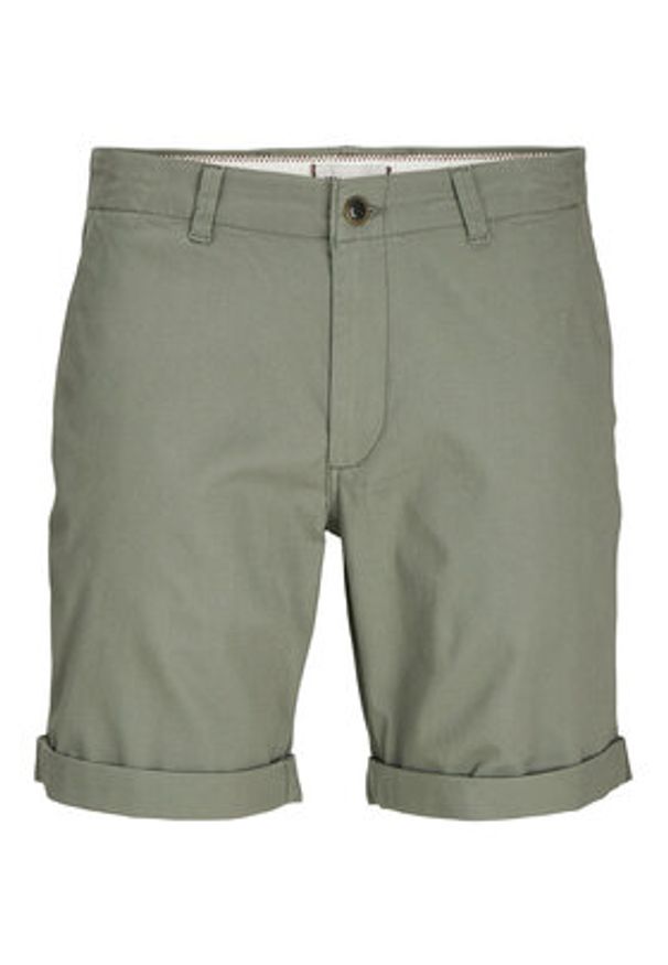 Jack & Jones - Jack&Jones Szorty materiałowe Dave 12182549 Zielony Regular Fit. Kolor: zielony. Materiał: bawełna