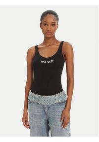Miss Sixty Top 6L2RJ3580000 Czarny Slim Fit. Kolor: czarny. Materiał: bawełna