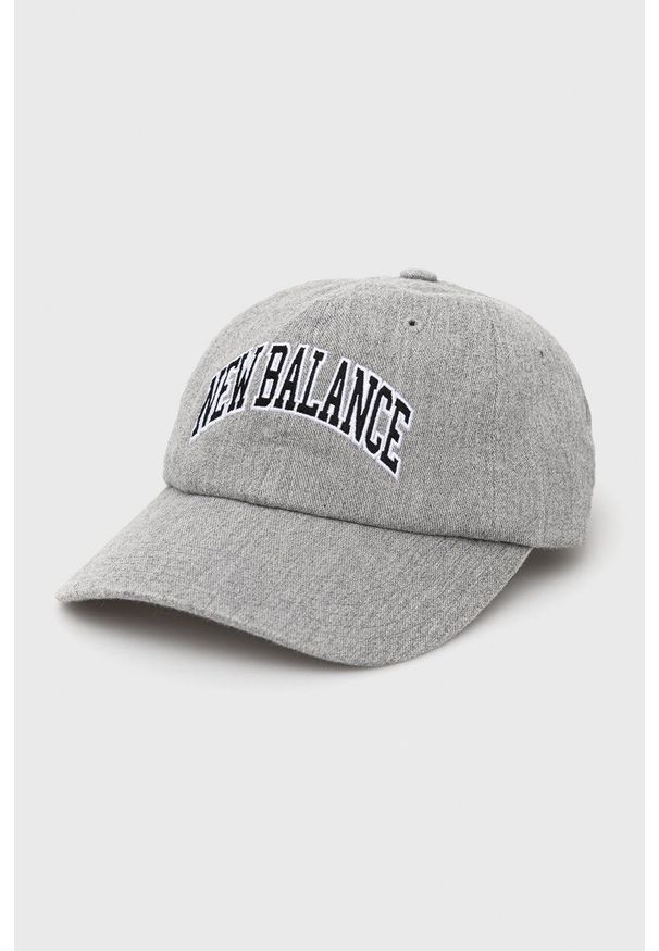 New Balance Czapka kolor szary melanżowa. Kolor: szary. Wzór: melanż
