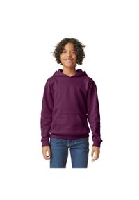 GILDAN - Bluza Dziecięca Softstyle Plain Fleece Midweight Hoodie. Kolor: czerwony, wielokolorowy, brązowy