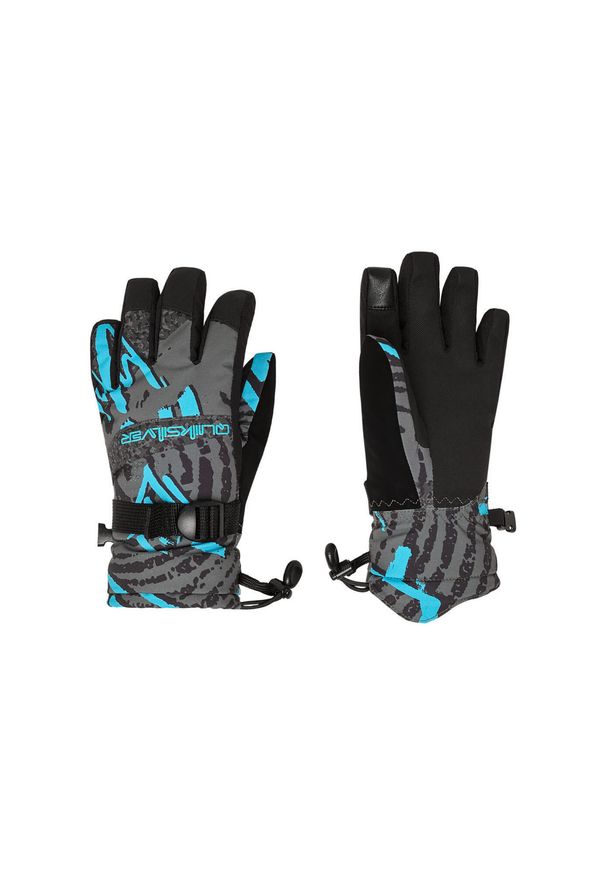 Quiksilver - Rękawice do sportów zimowych techniczne chłopięce MISSION. Kolor: niebieski, wielokolorowy, czarny. Materiał: poliester, materiał. Sezon: zima. Sport: narciarstwo
