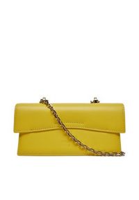 Patrizia Pepe Torebka 2B0032/L061-Y447 Żółty. Kolor: żółty. Materiał: skórzane
