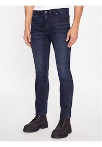 Wrangler Jeansy Larston 112345378 Granatowy Slim Fit. Kolor: niebieski