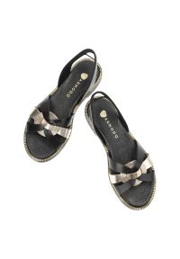 Czarne Sandały Armodo Eleganckie Obuwie Damskie. Zapięcie: pasek. Kolor: czarny. Materiał: skóra. Styl: elegancki #5