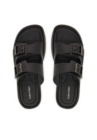 Calvin Klein Klapki Ergon Double Bar Sandal Lth HM0HM02097 Czarny. Kolor: czarny. Materiał: skóra #5