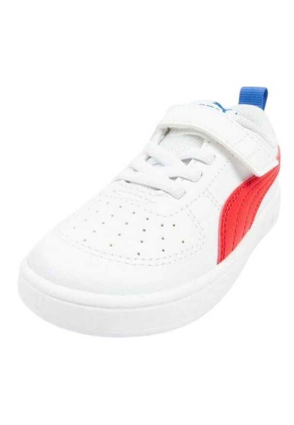Puma - Dziecięce/Trenery Rickie. Kolor: czerwony, biały, wielokolorowy. Sport: turystyka piesza
