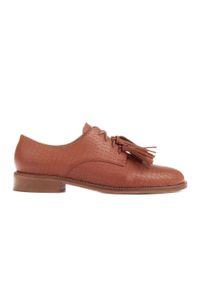 Marco Shoes Półbuty sznurowane z frędzlami brązowe. Kolor: brązowy #4