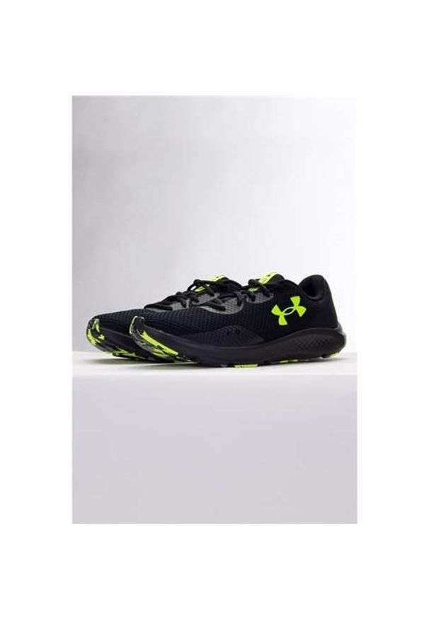 Buty do biegania męskie Under Armour Charged 3 Pursuit. Kolor: czarny, wielokolorowy, żółty. Materiał: tkanina, materiał, guma, syntetyk