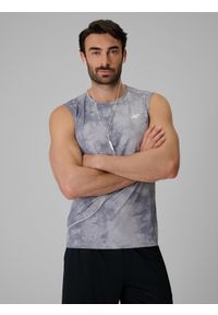 4f - 4F Koszulka treningowa regular szybkoschnąca męska - szara M. Kolor: szary. Materiał: materiał, włókno. Sport: fitness #1