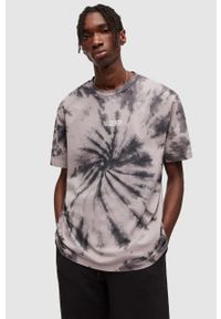 AllSaints t-shirt bawełniany wzorzysty. Okazja: na co dzień. Materiał: bawełna. Styl: casual