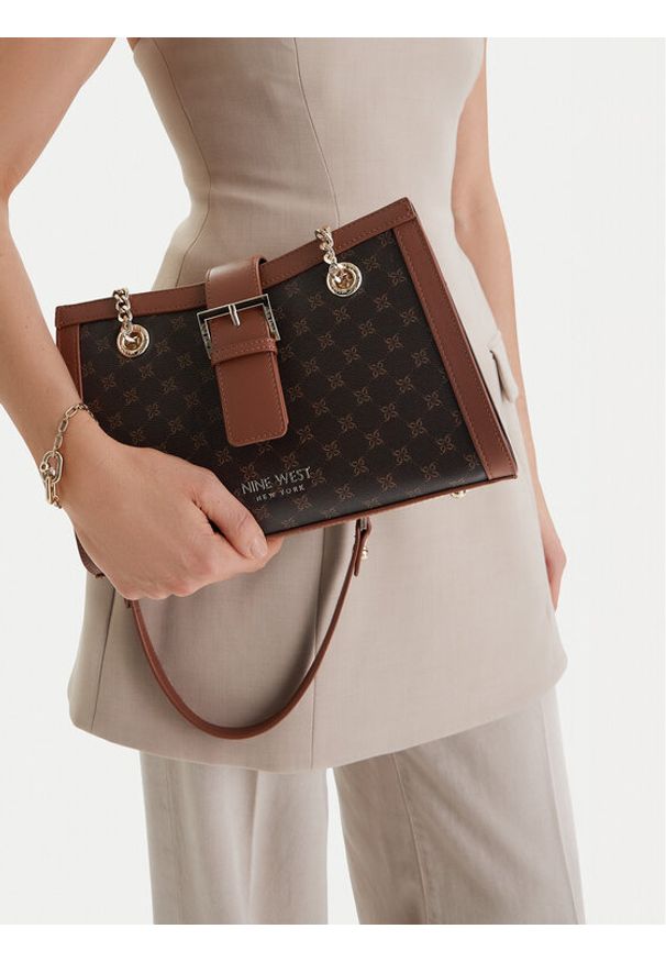 Nine West Torebka CEO-Karna-KY217 Brązowy. Kolor: brązowy