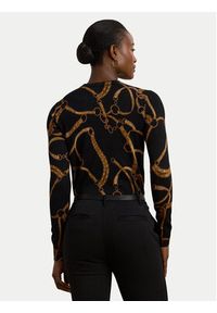 Lauren Ralph Lauren - LAUREN RALPH LAUREN Bluzka 200971373001 Czarny Slim Fit. Kolor: czarny. Materiał: bawełna #5