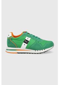 Blauer sneakersy kolor zielony. Nosek buta: okrągły. Kolor: zielony. Materiał: guma. Obcas: na obcasie. Wysokość obcasa: niski