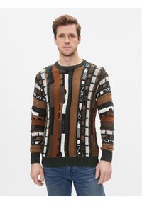 Only & Sons Sweter 22027676 Brązowy Regular Fit. Kolor: brązowy. Materiał: bawełna