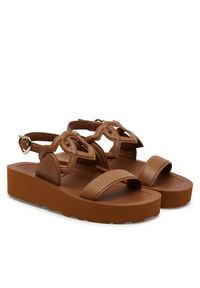 Love Moschino - LOVE MOSCHINO Sandały JA16054I1MIA0201 Brązowy. Kolor: brązowy. Materiał: skóra #6