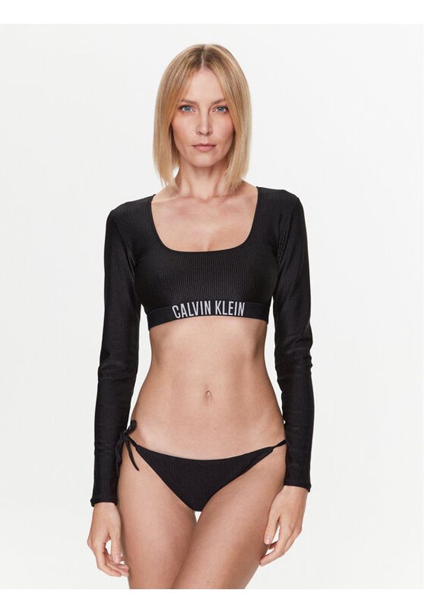 Góra od bikini Calvin Klein Swimwear. Kolor: czarny