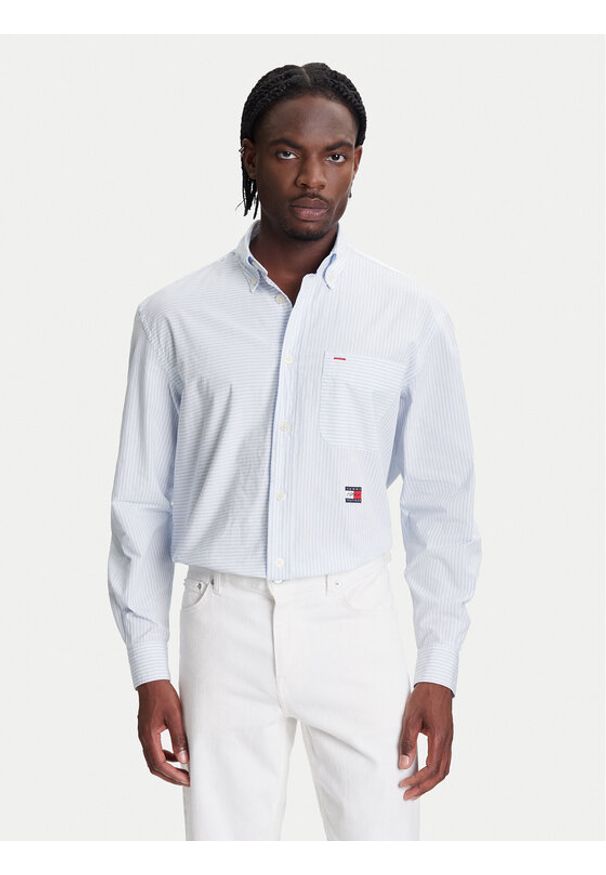 TOMMY HILFIGER - Tommy Hilfiger Koszula F1 Movie Bengal MW0MW41382 Błękitny Regular Fit. Kolor: niebieski. Materiał: bawełna