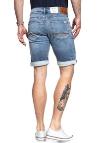 Mustang - SPODENKI MUSTANG Chicago Short DENIM BLUE 1007754 5000 313. Materiał: denim #5