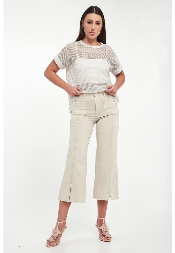 Joseph Ribkoff - Jeansy damskie z kryształkami JOSEPH RIBKOFF