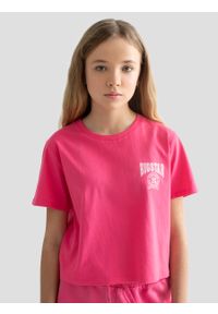 Big-Star - Koszulka dziewczęca z nadrukiem na piersi różowa Zoya 601/ Szortencja 601. Kolor: różowy. Materiał: dzianina. Wzór: nadruk. Styl: młodzieżowy #5