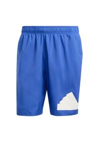 Adidas - Szorty Logo CLX Swim. Kolor: biały, niebieski, wielokolorowy. Materiał: materiał