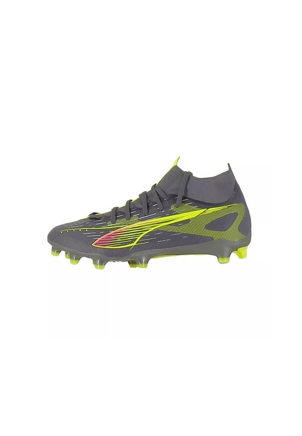 Puma - Buty piłkarskie męskie PUMA Ultra 5 Match+ FG/AG matte aged alert/puma aged. Kolor: szary, żółty, wielokolorowy. Sport: piłka nożna