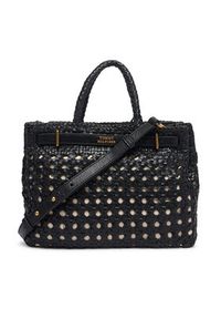 TOMMY HILFIGER - Tommy Hilfiger Torebka American Icon Mini Tote Braided AW0AW18734 Czarny. Kolor: czarny. Materiał: skórzane #5