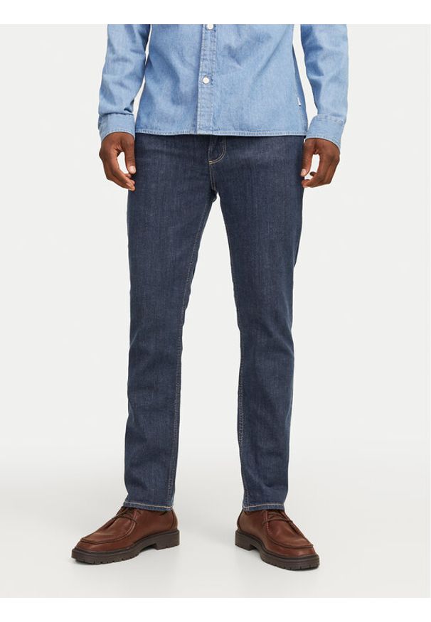 Jack & Jones - Jack&Jones Jeansy Clark 12261707 Granatowy Regular Fit. Kolor: niebieski