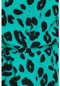 only - Only Sukienka kolor zielony maxi rozkloszowana. Kolor: turkusowy. Materiał: poliester, tkanina. Długość rękawa: długi rękaw. Typ sukienki: rozkloszowane. Długość: maxi #4