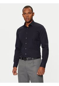 Calvin Klein Koszula K10K108229 Granatowy Slim Fit. Kolor: niebieski. Materiał: bawełna #1
