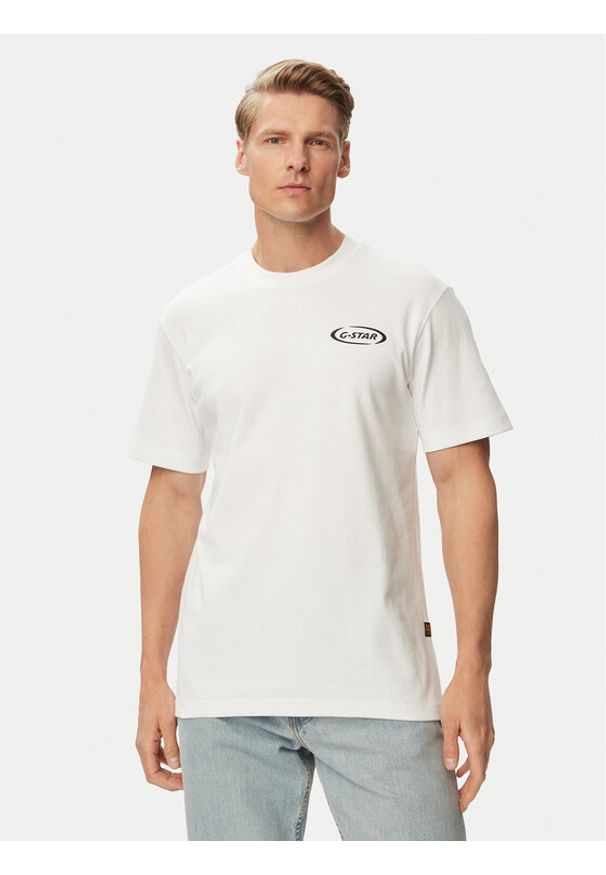 G-Star RAW - G-Star Raw T-Shirt 90s Logo D28921-D976 Biały Regular Fit. Kolor: biały. Materiał: bawełna