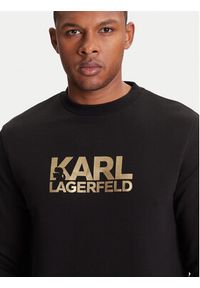 Karl Lagerfeld - KARL LAGERFELD Bluza 705091 553917 Czarny Regular Fit. Typ kołnierza: dekolt w karo. Kolor: czarny. Materiał: bawełna #4