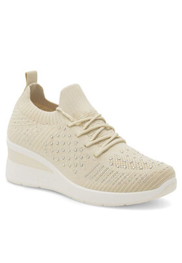 Jenny Fairy Sneakersy WFA2704-2 Beżowy. Kolor: beżowy. Materiał: materiał, mesh