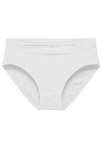 Intica - Figi prążkowane z elastyczną talią Reglindis. Kolor: biały. Materiał: prążkowany. Wzór: prążki
