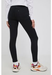 Levi's® - Levi's jeansy Mile damskie high waist. Okazja: na spotkanie biznesowe. Stan: podwyższony. Kolor: czarny. Styl: biznesowy