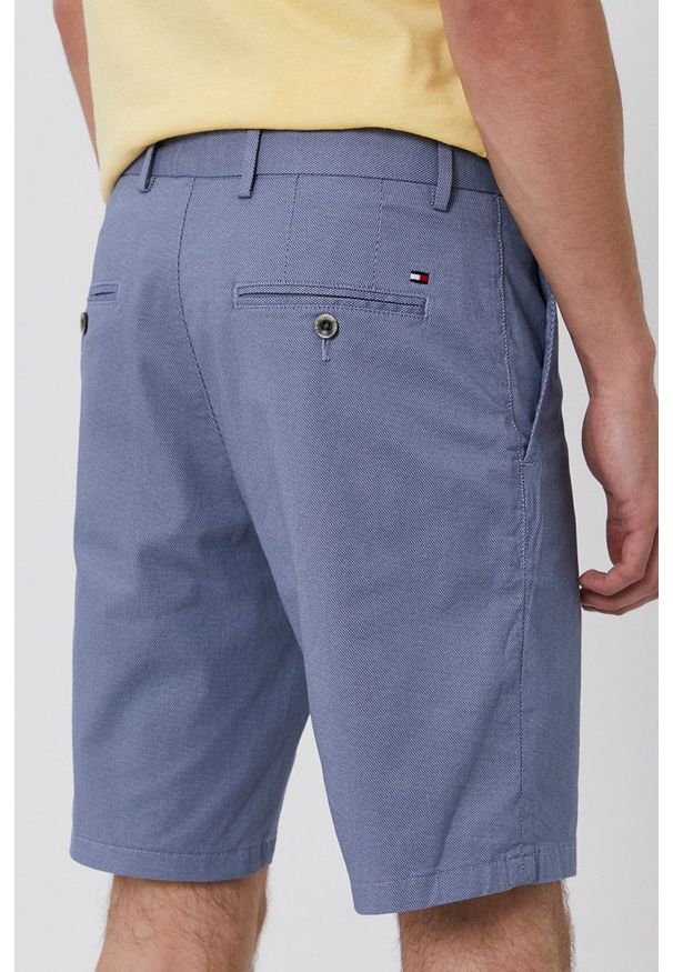 TOMMY HILFIGER - Tommy Hilfiger - Szorty. Okazja: na co dzień. Kolor: niebieski. Materiał: tkanina. Wzór: gładki. Styl: casual