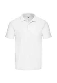 FRUIT OF THE LOOM - Oryginalna Koszulka Polo Dla Dorosłych Unisex. Typ kołnierza: polo. Kolor: biały