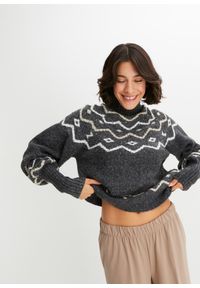 bonprix - Sweter z poliestru z recyklingu. Kolor: szary. Materiał: poliester #1
