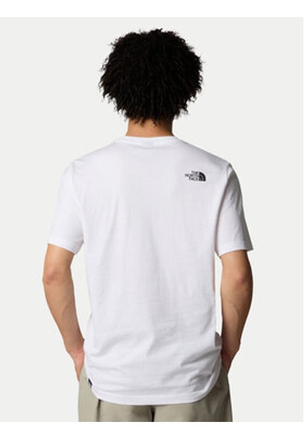 The North Face T-Shirt Easy NF0A8A6C Biały Regular Fit. Kolor: biały. Materiał: syntetyk, bawełna