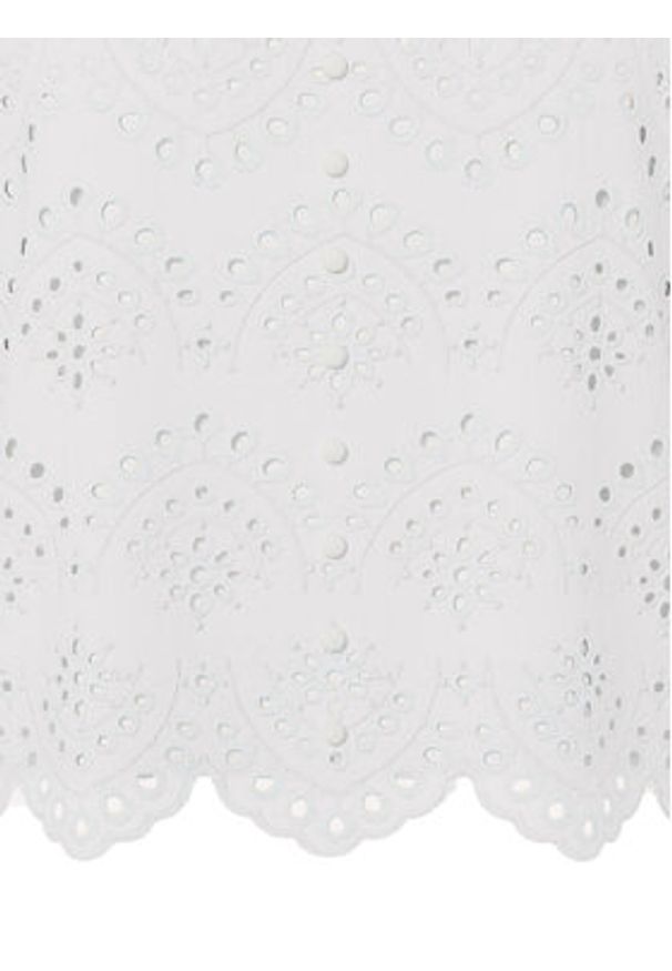 Pieces Top Vilde 17156563 Biały Regular Fit. Kolor: biały. Materiał: bawełna