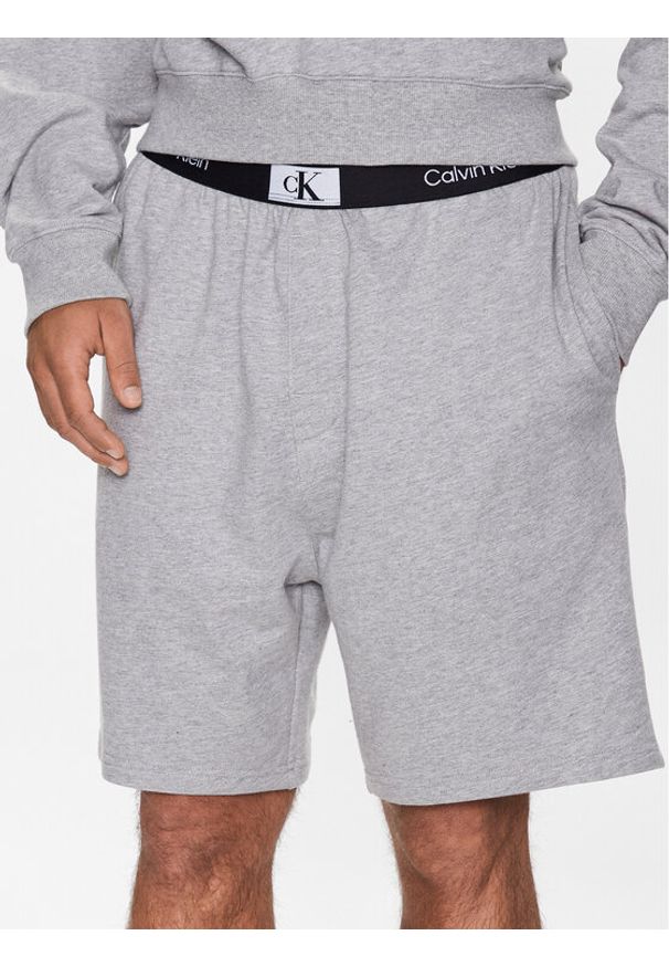 Calvin Klein Underwear Szorty piżamowe 000NM2417E Szary Regular Fit. Kolor: szary. Materiał: bawełna