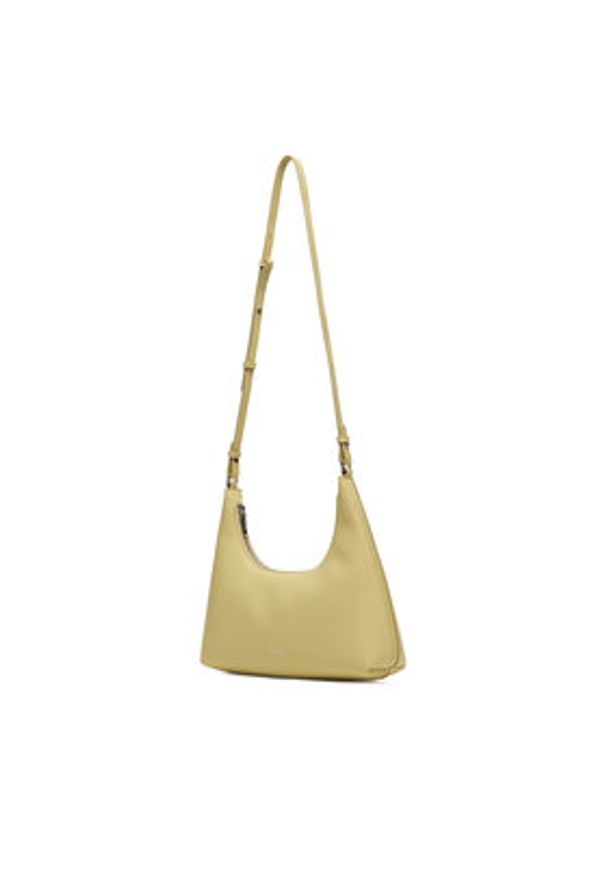 Calvin Klein Torebka Foil Logo Conv Shoulder Bag LV04F3272G Żółty. Kolor: żółty. Materiał: skórzane